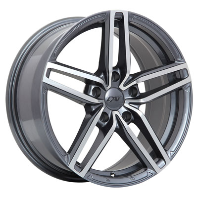 15X6.5 4X108 EVO ET40 CB63.4 GUNMETAL MACH. FACE