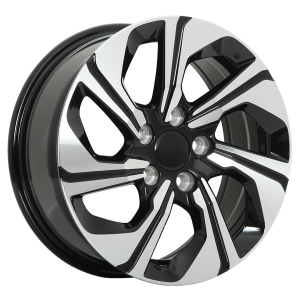 16X6.5 5X114.3 R116 ET43  R12 CB64.1 GLOSS BLACK - MACH.FACE