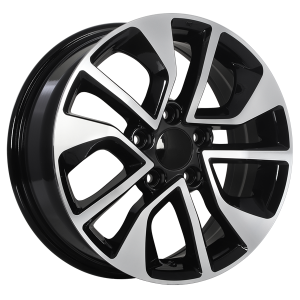 16x6.5 5x114.3 Replica 138 ET45 Gloss Black Machined Face CB64.1 R12