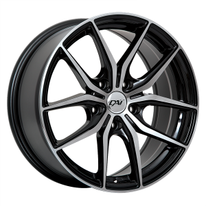 16X7.0 4X100 ARC ET38 CB73.1 GLOSS BLACK MACHINED FACE