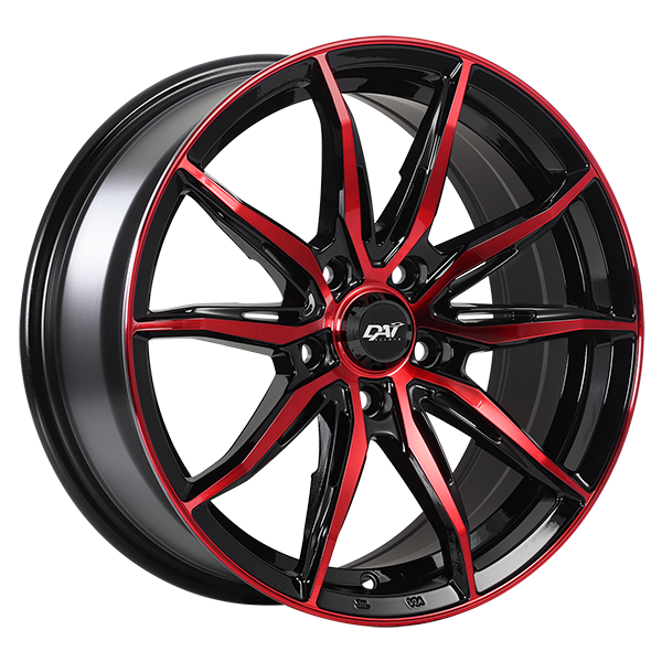 16x7.0 5x114.3 FRANTIC ET39 Gloss Black - Red Face CB73.1 60'