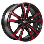 16x7.0 5x114.3 Oracle ET40 Gloss Black - Red Face CB73.1 60'