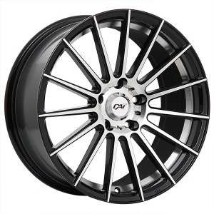 17X7.5 5X100 RADICAL ET38 CB 73.1 BLACK DIAMOND FACE POLISH UNDERCUT
