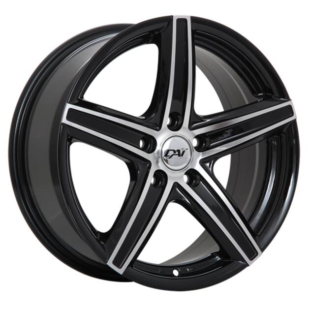 17X7.5 5X100 REVO ET42 GLOSS BLACK MACHINED FACE