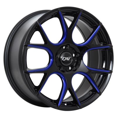 17X7.5 5X100 VENOM ET40 60' CB73.1 GLOSS BLACK - BLUE MILLING