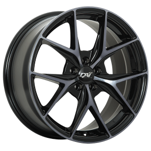 17X7.5 5X108 ELEGANTE ET40 60' CB63.4 GLOSS BLACK - MACH.FACE - SMOKED CLEAR