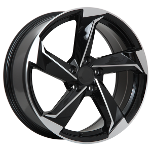 17x7.5 5x112 Replica 90 ET35 Gloss Black Machined Face CB66.5 R13