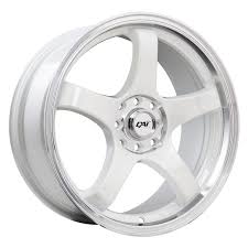 17X7.5 5X114.3 CANDY ET45 CB 73.1 SNOW WHITE W/MACHINED LIP