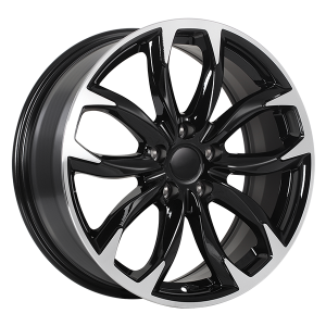 17x7.5 5x114.3 Replica 148 ET40 Gloss Black machined Face CB67.1 60'