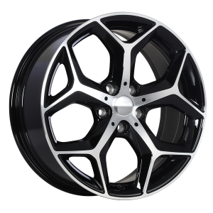 18x7.5 5x112 Replica 149 ET51 Gloss black Machined Face CB66.5 60'