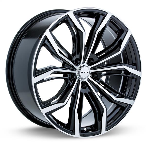 18X8 5X105 Rtx Black Widow Black Machined Et38 Cb56.6