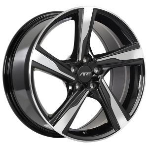 18x8.0 5x108 Replica 106 ET42 Gloss Black - Machined Face CB63.4 60'