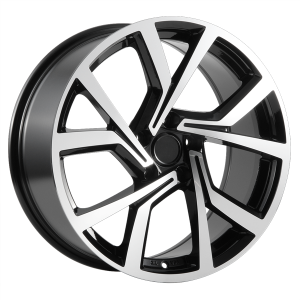 18X8.0 5X112 REPLICA 115 ET45 CB57.1 GLOSS BLACK MACHINED FACE