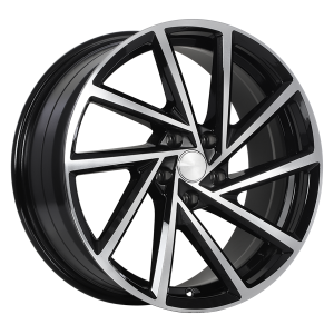 18X8.0 5X112 REPLICA 153 ET45 GLOSS BLACK - MACHINED FACE CB57.1 R13
