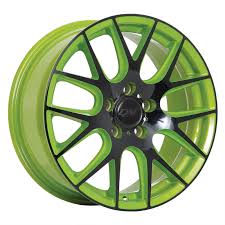 18X8.0 5X114.3 AUTOBAHN ET45 CB73.1 GREEN W/BLACK FACE