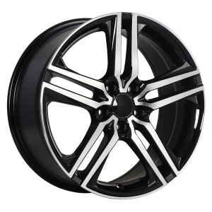 18x8.0 5x114.3 Replica 145 ET55 Gloss Black machined Face CB64.1 R12