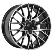 18X8.0 5X120 R166 ET35 GLOSS BLACK - MACH.FACE CB72.6 60'