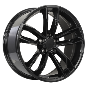 19x8.5 5x112 replica 129 ET30 Gloss Black CB66.5 R13