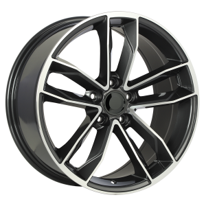 19x8.5 5x112 Replica 129 ET35 Dark Gunmetal Machined Face CB66.5 R13