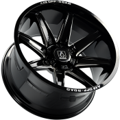 20X10 8X165 ARTEMIS ET-19 Gloss Black Milled edge CB125.2
