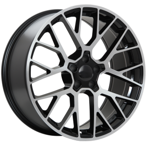 20x10.0 5x112 Replica 98 ET19 Gloss Black - Mach CB66.5 R14