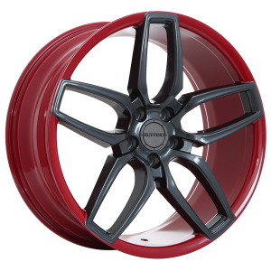 20X9.0 5X114.3 TROFEO GRAPHITE W/RED LIP ET40 CB73.1