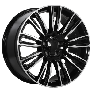 20x9.5 5x120 Replica 152 ET45 Gloss Black machined Face CB72.6 Flat OE