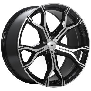 21x9.5 5x112 Replica 181 ET37 Gloss Black - Mach CB66.6 60'