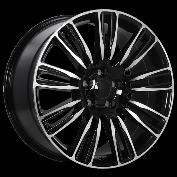 22x10 5x120 Replica 152 ET45 Gloss Black machined Face CB72.6 Flat OE