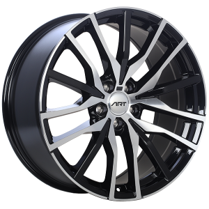 22x9.5 5x112 Replica 188 ET37 Gloss Black - Mach CB66.6 60'