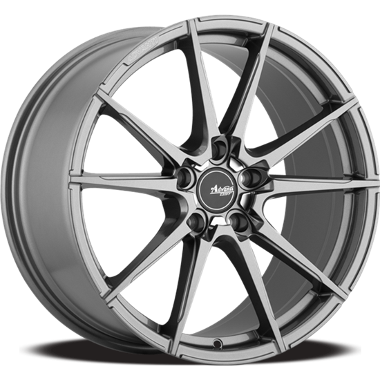 Appello 18X8.5 5X112 Gloss Graphite w/ Machine Cut ET43 CB66