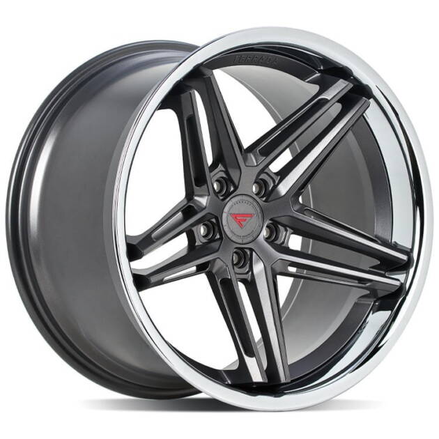 FERRADA WHEELS - CM1 - 20X11.5  5X112  ET30  MATTE GRAPHITE / CHROME LIP C.B 66.56 (DISPLAY WHEEL)
