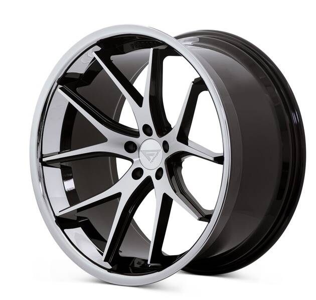 FERRADA WHEELS - FR2 - 20X11.5  5X112  ET30  MACHINE BLACK / CHROME LIP C.B 66.56 (DISPLAY WHEEL)