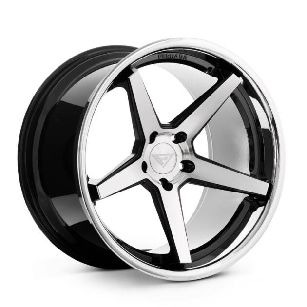 FERRADA WHEELS - FR3 - 22X11  5X120  ET20  MACHINE BLACK / CHROME LIP C.B 74.1 (DISPLAY WHEEL)