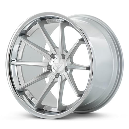 FERRADA WHEELS - FR4 - 20X11.5  5X112  ET30  MACHINE SILVER / CHROME LIP CB 66.56 (DISPLAY WHEEL)
