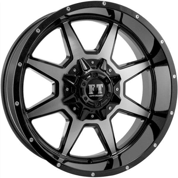 FULL THROTTLE-OFFROAD-20X10 10X139.7/150  FT-2  BLACK/MACHINE -24/110