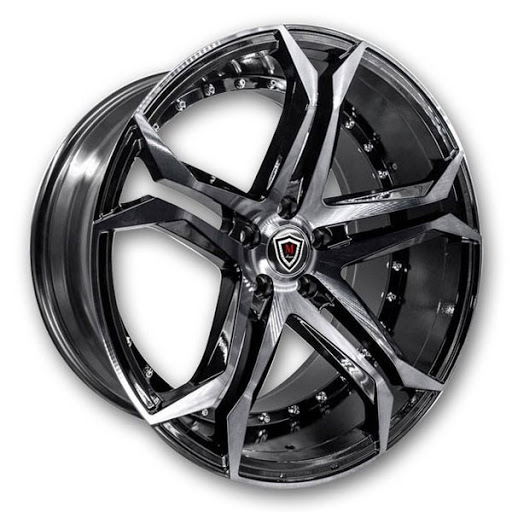 MARQUEE-LUXURY-20X9 5X114.3 MARQUEE 3284 SMOKE POLISH/BLACK OIL MACHINE FACE (B4B)  ET35 CB73.1