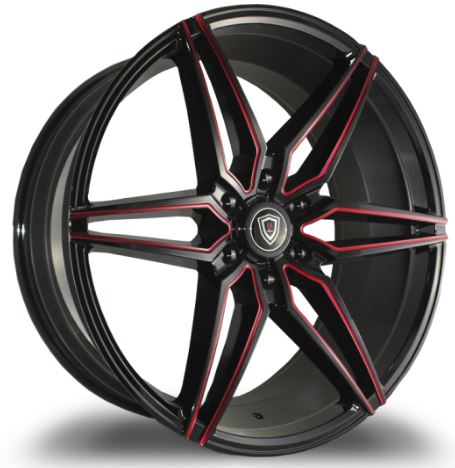 MARQUEE-LUXURY-22X9 5X112 MARQUEE 3259 GLOSS BLACK RED MILLED 35/66.56