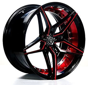 MARQUEE-LUXURY-22X9 5X115 MARQUEE 3259 RED FACE/INNER LIP RED( B1-WR) 15/73.1