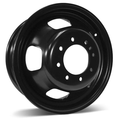 X42786 17X6 8X6.50 MPK DODGE DUAL BLACK STEEL WHEEL