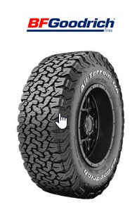 LT285/55R20 4S BFGOODRICH HI ALL-TERRAIN T/A KO2 BW 8P
